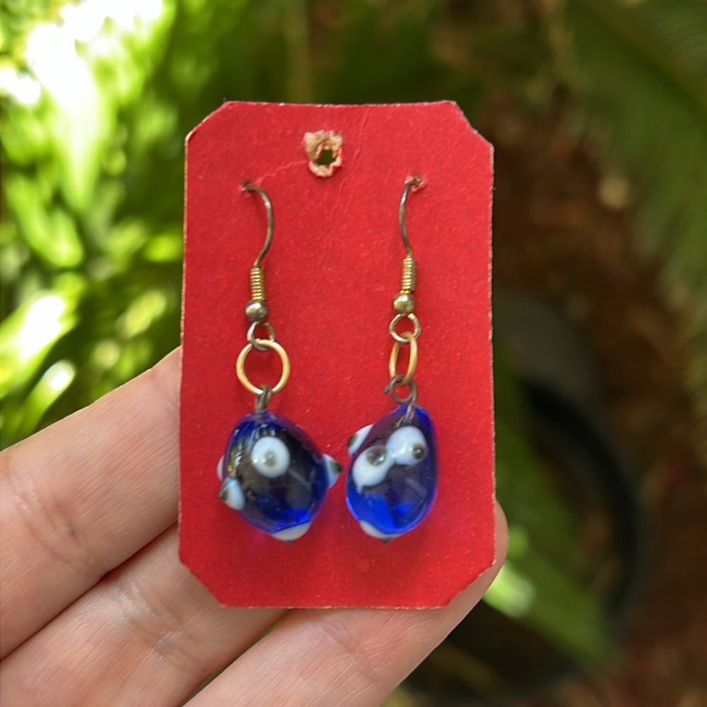 Vintage Evil Eye Handcrafted Earrings